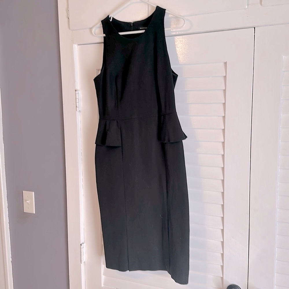 Banana Republic peplum dress with two front slits.